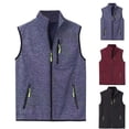 thumbnail image 1 of RYDCOT Men's Lightweight Softshell Vest Windproof Zipper Pocket Sleeveless Jacket for Travel Hiking Running Golf Red, 1 of 8