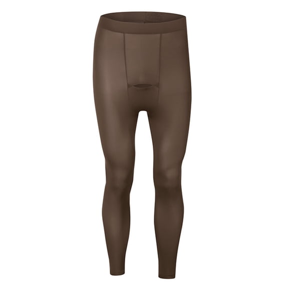RYDCOT Men's Long Johns Performance Lightweight Ultra Solf thermal Baselayer Legging Pant Brown