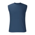 thumbnail image 1 of RYDCOT Men's Moisture Wicking Tech Quick Dry Sleeveless Shirts Loose Crew Neck Active Athletic Tank Tops Navy, 1 of 5