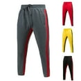 thumbnail image 1 of RYDCOT Men's Outdoor Sweatpants Color Block Stripes Tapered Trousers Drawstring Waist Thin Breathable Casual Stretch Track Pants Yellow, 1 of 3