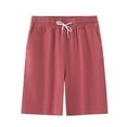 thumbnail image 1 of RYDCOT Men's Pajama Bottoms Lounge Sleep Shorts Soft Comfortable Breathable Pajamas Shorts with Pockets Red, 1 of 4