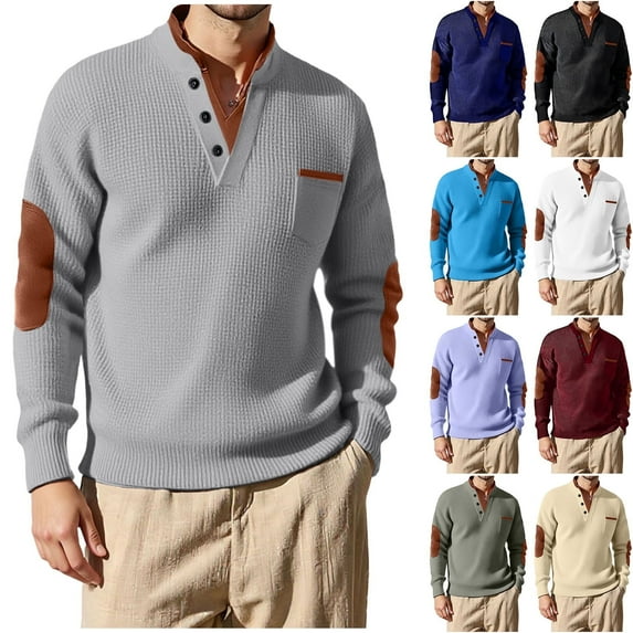 RYDCOT Men's Personalized Handsome Fashion Tops Casual V-Neck Everyday Top with Pocket White