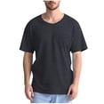 thumbnail image 1 of RYDCOT Men's Post Shoulder Surgery Shirts Recovery Tear Away Short Sleeve Full Open Side Snap Adaptive Chemo Clothing with Pocket Dark Gray, 1 of 7
