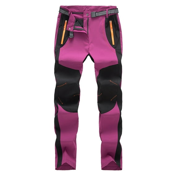 RYDCOT Men's Quick Dry Pants, Outdoor Pants with Pocket, Color Blocked Sports Cargo Work Hiking Pants Hot Pink XXXXXL(XXXXXL)