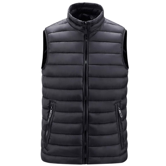 RYDCOT Men's Quilted Packable Puffer Vest Lightweight Water-Resistant Winter Warm Big and Tall Classic Outerwear Sleeveless Jacket M to 6XL Black