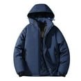 thumbnail image 1 of RYDCOT Men's Ski Jacket Warm Winter Snow Fleece Lined Coat Waterproof Waterproof Mountain Windbreaker Snowboarding Puffer Jacket Hooded Down Quilted Coat for Hiking Traval Dark Blue, 1 of 3