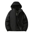 thumbnail image 1 of RYDCOT Men's Ski Jacket Warm Winter Snow Fleece Lined Coat Waterproof Waterproof Mountain Windbreaker Snowboarding Puffer Jacket Hooded Down Quilted Coat for Hiking Traval Black, 1 of 9