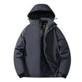 thumbnail image 1 of RYDCOT Men's Ski Jacket Warm Winter Snow Fleece Lined Coat Waterproof Waterproof Mountain Windbreaker Snowboarding Puffer Jacket Hooded Down Quilted Coat for Hiking Traval Gray, 1 of 3
