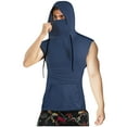 thumbnail image 1 of RYDCOT Men's Sleeveless Mesh Hoodie Shirts with Face Mask Athletic Workout Hooded Tank Tops Gym Muscle Cut off T Shirt Vest with Pocket Navy, 1 of 8