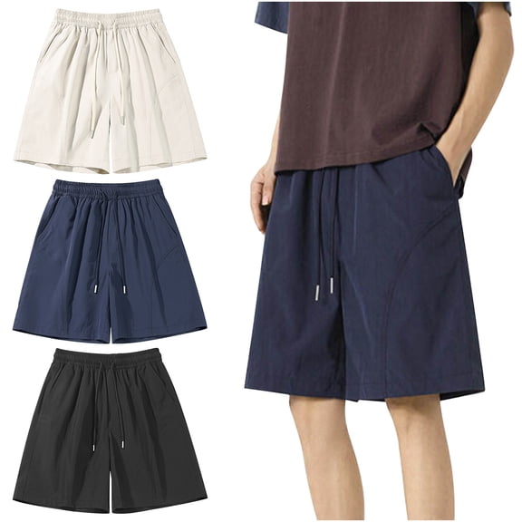 RYDCOT Men's Soft Comfy Lounge Pajama Bottoms Sleep Shorts Breathable Cool Fabric (Available in Big & Tall) Navy