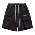 thumbnail image 1 of RYDCOT Men's Soft & Light Athletic Nylon Shorts with Big Pockets 5"Gym Workout Running Quick Dry Tennis Shorts for Men Black, 1 of 3
