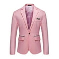 thumbnail image 1 of HWRETIE Men Stylish Casual Business Wedding Party Outwear Coat Suit Tops Fashion Office Jacket, 1 of 5