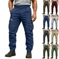 thumbnail image 1 of RYDCOT Men's Tactical Pants, Water Resistant Ripstop Cargo Pants, Lightweight Work Hiking Pants, Outdoor Apparel Wine, 1 of 9