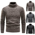 thumbnail image 1 of RYDCOT Men's Turtleneck Sweater Long Sleeve Cable Knit Sweater Casual Fall Winter Warm Twisted Pullover Sweaters Dark Gray, 1 of 6