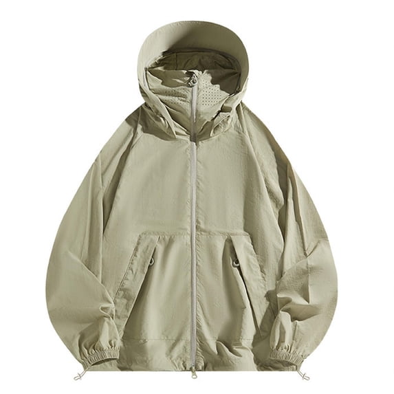 RYDCOT Men's UPF 50+ Sun Protection Lightweight Hoodie Performance Long Sleeve SPF UV Shirt for Fishing Running Army Green