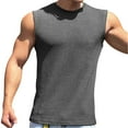 thumbnail image 1 of RYDCOT Men's Waffle Knit Textured Tank Tops, Casual Sleeveless Tank Shirts Summer Classic Beach T-Shirts Breathable Muscle Tee Gray, 1 of 3