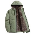 thumbnail image 1 of RYDCOT Men's Work Coat Fleece Lined Windproof Workwear Winter Hooded Warm Jacket with Zipper Pockets Army Green, 1 of 7
