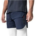 thumbnail image 1 of RYDCOT Men's Workout Running Shorts Quick Dry Active 5 Inches Shorts with Zipper Pockets, Lightweight, Breathable Navy, 1 of 4