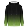 thumbnail image 1 of RYDCOT Men's Zip up Hoodies Fashion Gradient Jackets Long Sleeve Regular Fit Casual Sweatshirts with Pockets Army Green, 1 of 5