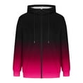 thumbnail image 1 of RYDCOT Men's Zip up Hoodies Fashion Gradient Jackets Long Sleeve Regular Fit Casual Sweatshirts with Pockets Hot Pink, 1 of 5