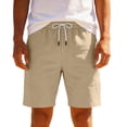thumbnail image 1 of RYDCOT Mens Athletic Workout Shorts 5.5" Cotton Casual Shorts Elastic Waist Joggers Sports Sweatshorts with Pocket Khaki, 1 of 8