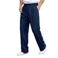 thumbnail image 1 of RYDCOT Mens Casual Dress Pants Pleated Old Money Straight Leg Baggy Pants Spring Fall Relaxed Fit Slacks Work Trousers Navy, 1 of 9