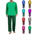 thumbnail image 1 of RYDCOT Mens Flannel Pajamas Set, Jersey Cotton Long Sleeve Top & Plaid Pants Flannel Pjs Sets Yellow, 1 of 7