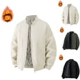 thumbnail image 1 of RYDCOT Mens Fleece Lined Flight Bomber Diamond Quilted Jacket Lightweight Baseball Jackets Winter Warm Padded Windproof Coats Outwear Parkas Mountain Climbing​ White, 1 of 8