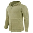 thumbnail image 1 of RYDCOT Mens Full Zip Hooded Double-Sided Polar Fleece Jacket Sweatshirt with Pockets Long Sleeve Outdoor Jacket Green, 1 of 7