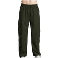 thumbnail image 1 of RYDCOT Mens Hiking Pants Lightweight Cargo Pants Work Tactical Nylon Stretch Waterproof Quick Dry Outdoor Cargo Pants with Muti Pockets for Fishing Travel Army Green, 1 of 5