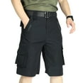 thumbnail image 1 of RYDCOT Mens Hiking Shorts 11" Rip Stop Stretch Waterproof Fishing Outdoor Work Breathable Quick Dry Cargo Short Shorts with Muti Pocket Regular(NO Belt) Black, 1 of 4