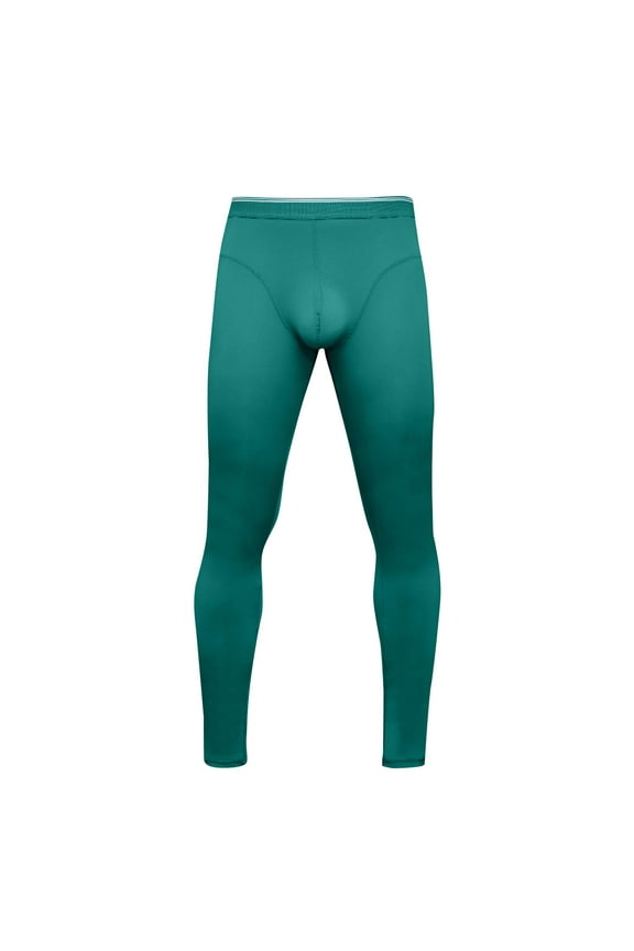 Mens Ice Silk Thin Underwear Pants Tights Long Leggings Base Layer Breathable and Comfortable Home Sports Bottom Green