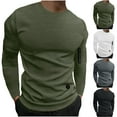 thumbnail image 1 of RYDCOT Mens Polyester Classic Round Neck Shirts Hipster Modern Long Sleeve T Shirt White 10(XL), 1 of 6