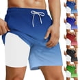 thumbnail image 1 of RYDCOT Mens Printed Swim Trunks with Compression Liner 5 Inch, Quick Dry Bathing Suit with Zipper Pockets, No-Chafing Swim Shorts Wine, 1 of 6