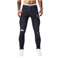 thumbnail image 1 of RYDCOT Mens Ripped Jeans Slim Fit Tight Stretch Jean for Men Tapered Leg Denim Pants with Pocket Black, 1 of 5