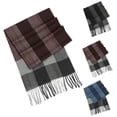 thumbnail image 1 of RYDCOT Mens Scarf Soft Winter Scarves Plaid Striped or Solid Neck Covering Long Warm Stylish with Tassels Classic Scarves, 1 of 2