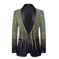 thumbnail image 1 of RYDCOT Mens Sequins Blazer Sparkle Dress Suit Jacket Cocktails Shiny Metallic Disco Dance Party Tuxedo Homecoming Black, 1 of 3