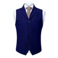 thumbnail image 1 of RYDCOT Mens Suit Vest Lapel Single Breasted Multi Pockets Suit Herringbone V Neck Waistcoat Sleeveless Top Dark Blue, 1 of 5