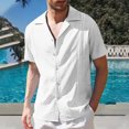 thumbnail image 1 of RYDCOT Mens Summer casual Shirt Big and Tall Guayabera Cuban Short Sleeve Button Down Turndown Collar Hippie plain Shirts Sale or Clearance, 1 of 6