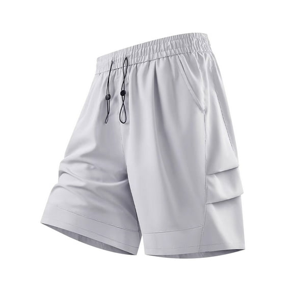 RYDCOT Mens Sweat Shorts 7" Above Knee Workout Gym Shorts Lounge Shorts with Pockets Gray