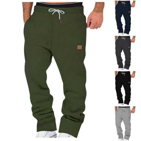 RYDCOT Mens Casual Cargo Joggers Pants Elastic Waist Drawstring Work Pants Straight Leg Sweatpants with Pockets Navy