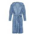 thumbnail image 1 of RYDCOT Mens Ultra Cozy Plush Fleece Robe Big and Tall with Hood, Full Length Plush Robe for Men Absorbent Long Fleece Bathrobe with Belt Warm Soft for Home and Spa 5XL Blue, 1 of 4