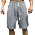thumbnail image 1 of RYDCOT Mens Waffle Knit Gym Shorts | Mid Weight Fleece Jogger Sweat Shorts|Drawstring & Pockets Dark Gray, 1 of 4