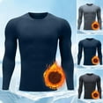 thumbnail image 1 of RYDCOT Mens thermal Shirt Long Sleeve Base Layer Lightweight Moisture Warm Athletic Long Sleeves Navy XL(XL), 1 of 8