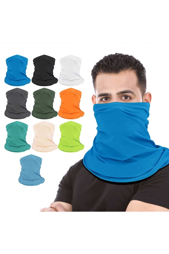 Neck Gaiter Bandana Face Mask: Sun Cooling Scarf Gator Cover Head for Men Women