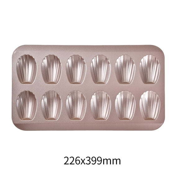 RYDCOT Nonstick Madeleine Pan for Baking, 12-Cavity Shell Shape Cake and Cookie Mold Tray, Stainsteel Cookie Molds (1Pcs)