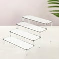 thumbnail image 1 of RYDCOT Perfume Organizer Stand, Mult Tier Display Riser Shelf Compatible, Clear Acrylic Risers Display Stand, Lotion Holder Cupcake Shelf Shot Acrylic (1Pcs), 1 of 6