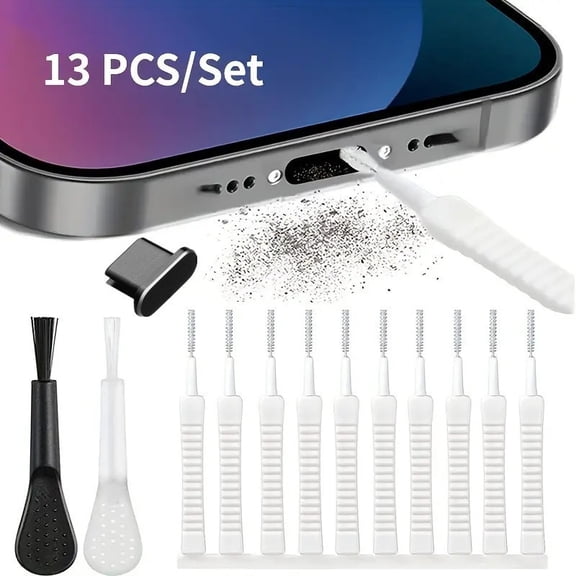 RYDCOT Phone Charging Port Cleaning Tools Kit, Speaker Port Cleaner kit fit for Phone, Cleaning Kit fit for Cell Phone Earbuds, USB Cleaning kit, Phone Port Cleaning Brush Kit