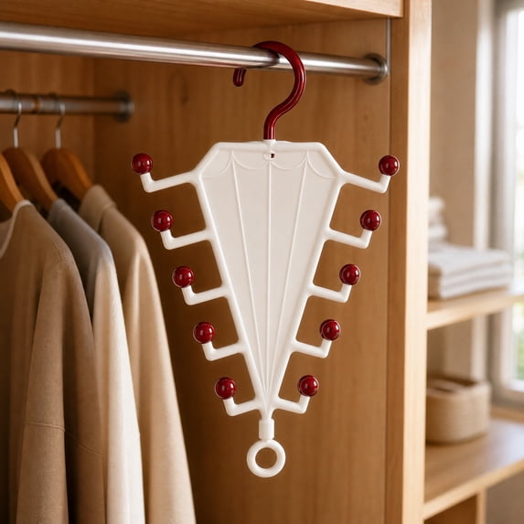 RYDCOT Plastic Tank Top Hanger, Swivel Closet Organizers with 10 Access Hooks, Apartment College Dorm Room Essentials, Small Space Organization Solution