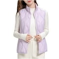 thumbnail image 1 of RYDCOT Puffer Vest Women 2024 Fall Winter Warm Sleeveless Zip Up Outerwear Vest Stand Collar Quilted Vest Travel and Outdoor Puffy Vest Sale, 1 of 6